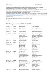 Messdienerplan vom 16.12.2008 bis 15.02.2009 - St. Johann Baptist ...