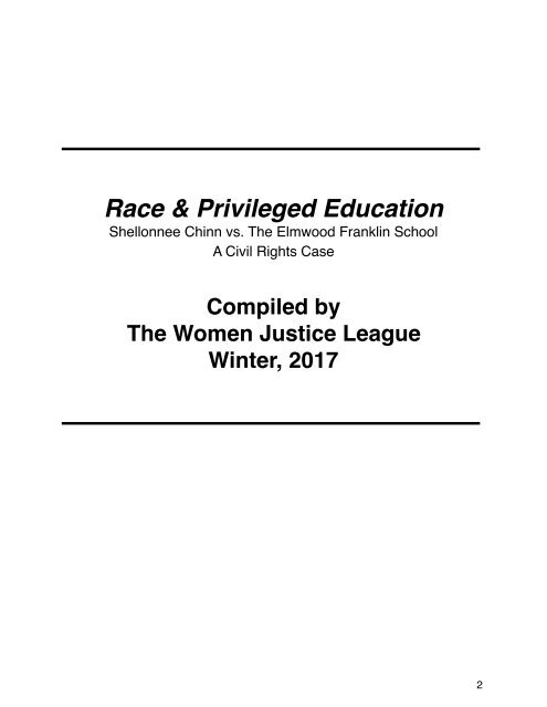 Race & Privileged Education