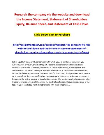 research the company via the website and download the income