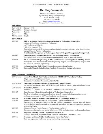 Dr. Ilkay Yavrucuk - Middle East Technical University