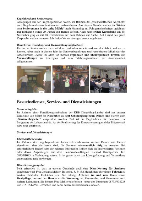 Besuchsdienste, Service- und Dienstleistungen - Gemeinde ...