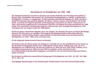 Das Zinsbuch von Dreißighuben von 1556 - 1686 - Langenbielau