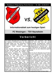 FCW Blättle - Haunsheim 23.08.15