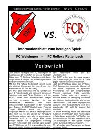 FCW Blättle - Rettenbach 17.04.16