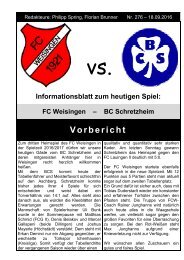FCW Blättle - Schretzheim18.09.16