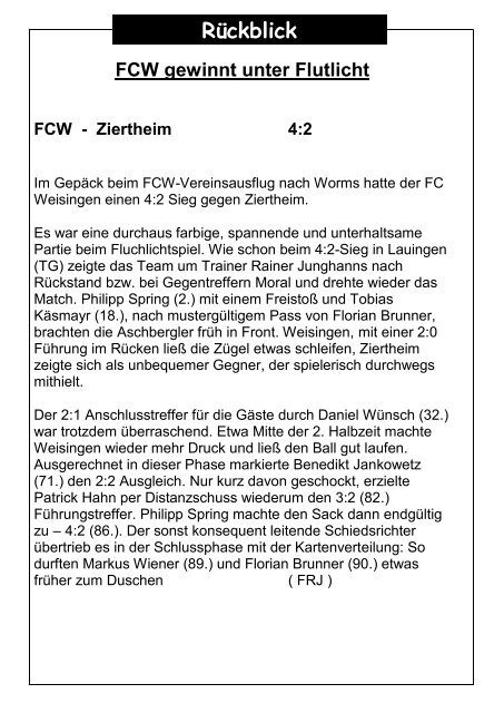 FCW Blättle - Günzburg 09.10.16