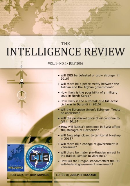 The Intelligence Review | volume 1 | issue 1