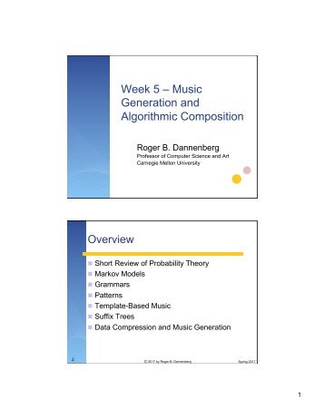 Week 5 – Music Generation and Algorithmic Composition Overview
