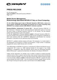 PRESS RELEASE - Coresystems AG