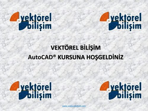 AutoCAD Kursu Tanıtım Dersi Sunumu