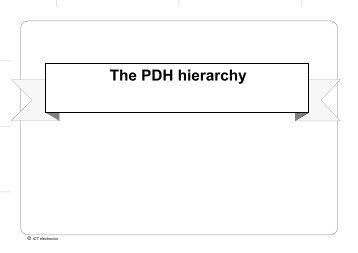 The PDH hierarchy