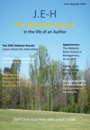 JEH The Quarterly Review in the life of an Author Magazine
