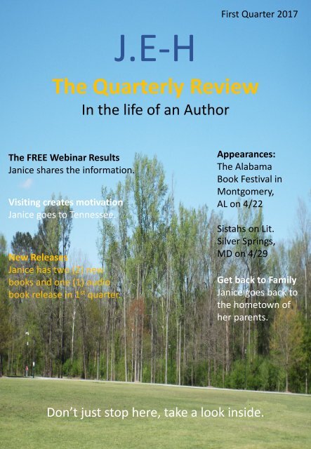 JEH The Quarterly Review in the life of an Author Magazine