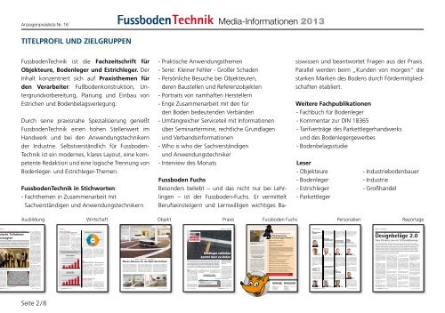 Fussboden Technik - beim SN-Fachpresse Verlag