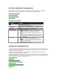 ACTIVE REPORTS HANDBUCH USING ACTIVEREPORTS