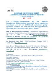 comenius-expertenforum der ludwig-maximilians-universität münchen