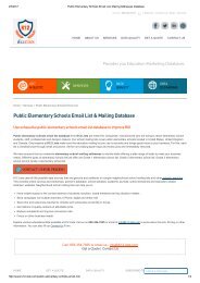 Public Elementary Schools Email List