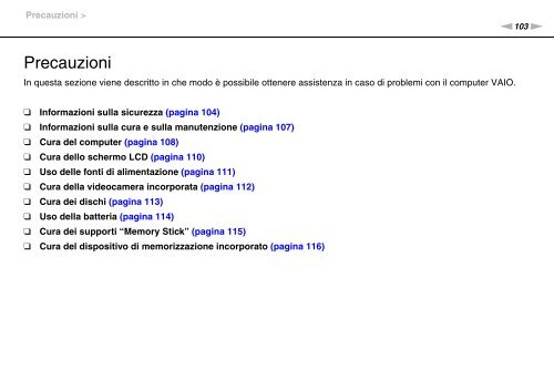 Sony VGN-FW56M - VGN-FW56M Mode d'emploi Italien