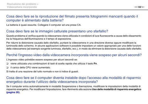 Sony VGN-FW56M - VGN-FW56M Mode d'emploi Italien