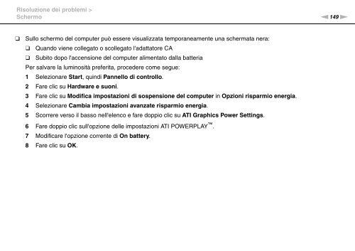 Sony VGN-FW56M - VGN-FW56M Mode d'emploi Italien