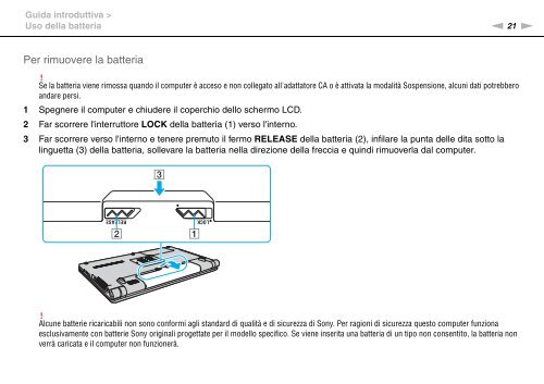 Sony VGN-FW56M - VGN-FW56M Mode d'emploi Italien