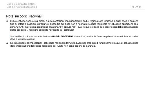 Sony VGN-FW56M - VGN-FW56M Mode d'emploi Italien