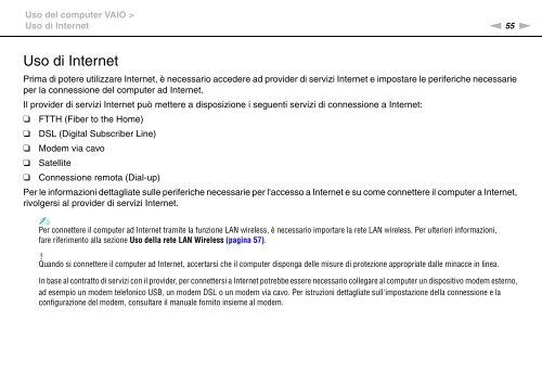 Sony VGN-FW56M - VGN-FW56M Mode d'emploi Italien