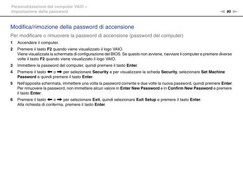 Sony VGN-FW56M - VGN-FW56M Mode d'emploi Italien