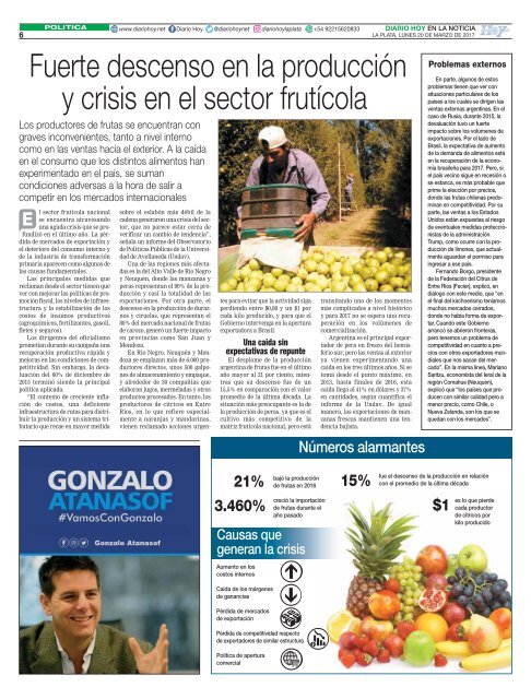 La crisis de la fruta