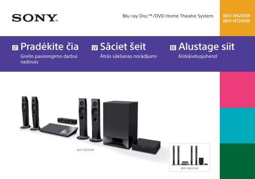 Sony BDV-N9200W - BDV-N9200W Guide de mise en route Estonien