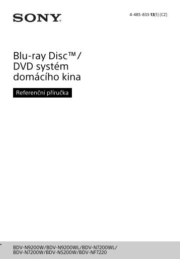 Sony BDV-N9200W - BDV-N9200W Guide de rÃ©fÃ©rence TchÃ¨que