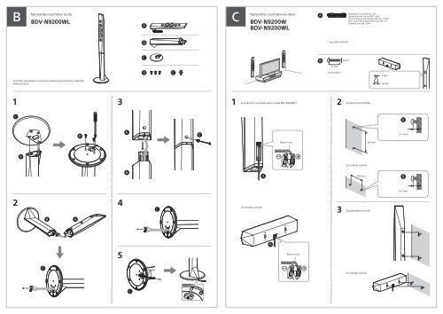 Sony BDV-N9200W - BDV-N9200W Guide d'installation des enceintes Slov&eacute;nien