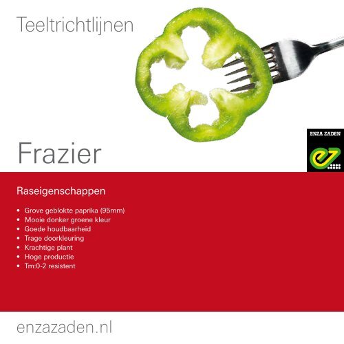 Teeltinformatie Frazier 2016