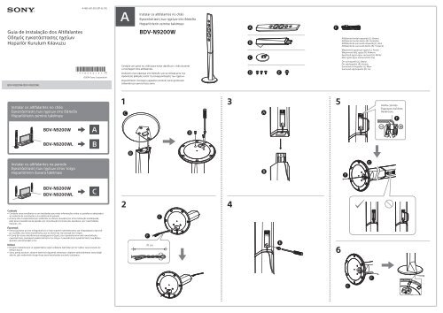 Sony BDV-N9200W - BDV-N9200W Guide d'installation des enceintes Turc