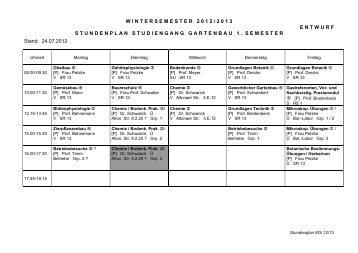 Stundenpläne