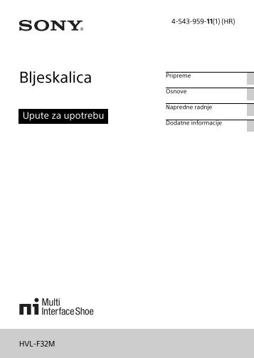 Sony HVL-F32M - HVL-F32M Istruzioni per l'uso Croato