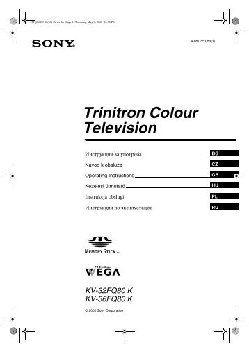 Sony KV-36FQ80K - KV-36FQ80K Istruzioni per l'uso Ceco