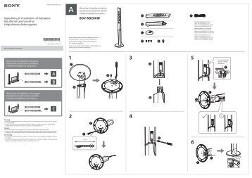 Sony BDV-N9200W - BDV-N9200W Guide d'installation des enceintes SuÃ©dois