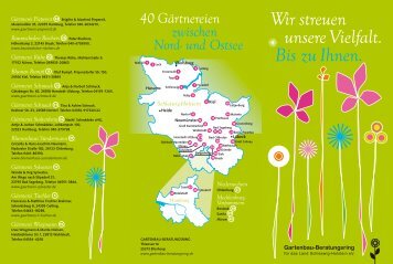 Wir streuen unsere Vielfalt. Bis zu Ihnen. - Gartenbau Beratungsring