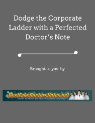 Dodge the Corporate Ladder with a Perfected Doctor’s Note