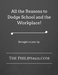 All the Reasons to Dodge School and the Workplace!