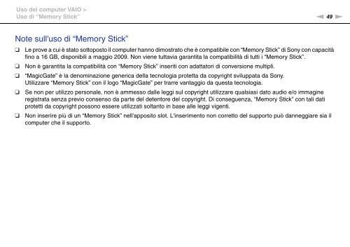 Sony VGN-NW26MRG - VGN-NW26MRG Mode d'emploi Italien