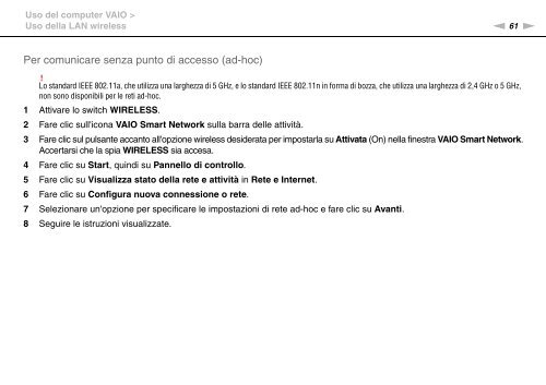 Sony VGN-NW26MRG - VGN-NW26MRG Mode d'emploi Italien