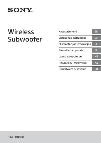 Sony SWF-BR100 - SWF-BR100 Mode d'emploi Croate