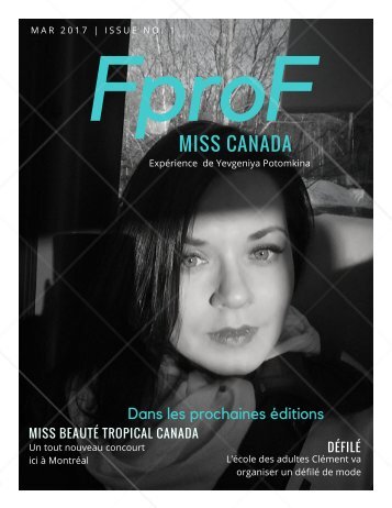 FproF - Miss Canada - Mon Experience