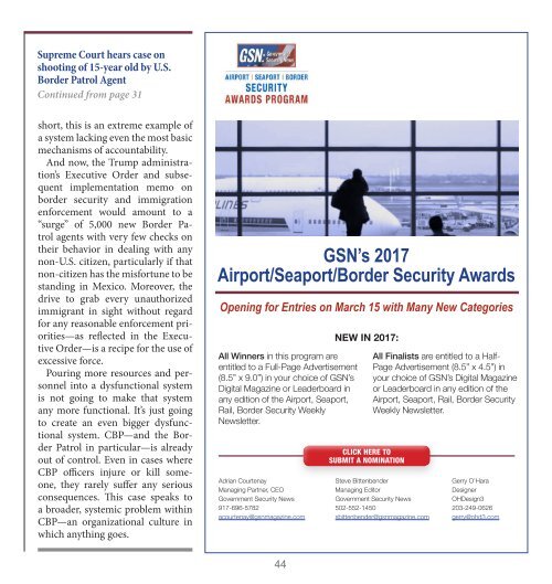 Government Security News February 2017 Digital Edition