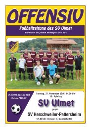 18. Spieltag: SV Ulmet gegen SV Herschweiler-Pettersheim