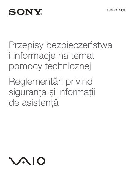 Sony VPCEH2N1E - VPCEH2N1E Documents de garantie Polonais