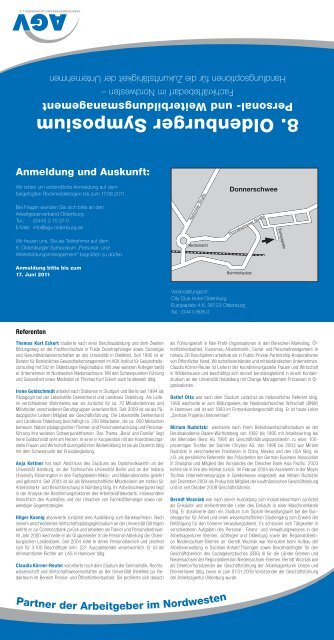 8. Oldenburger Symposium - Arbeitgeberverband Oldenburg