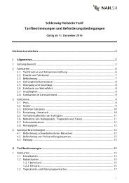 Tarifbestimmungen und Beförderungsbedingungen